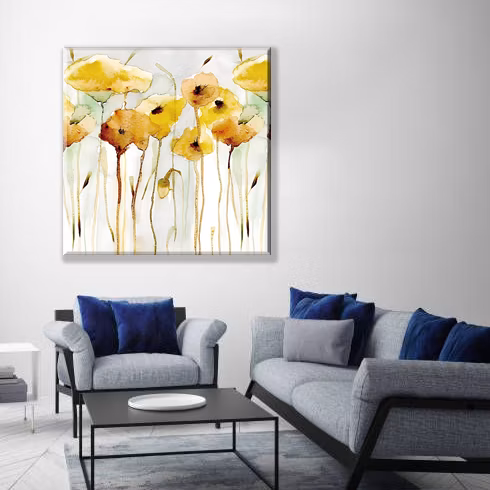 H700mm*500mm Decorative Green Plant Interior Wall Painting on Glass (MR-YB6-2052D)