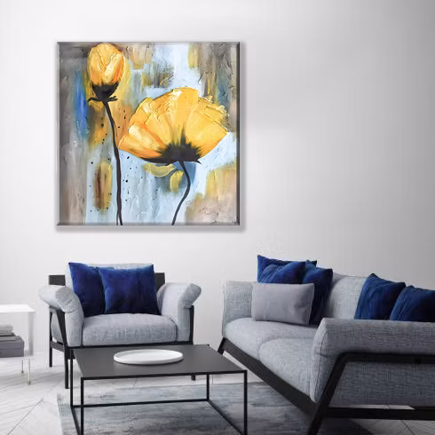 H700mm*500mm Decorative Green Plant Interior Wall Painting on Glass (MR-YB6-2052D)